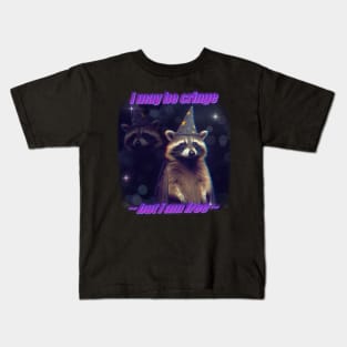 cringe raccoon wizard Kids T-Shirt